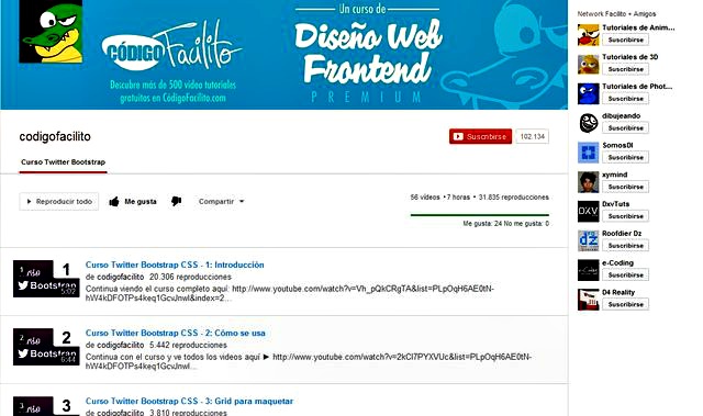 Vídeo curso gratuito de Twitter Bootstrap en español