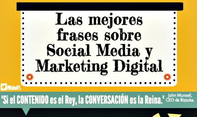 Infografía de las mejores frases sobre social media y marketing digital