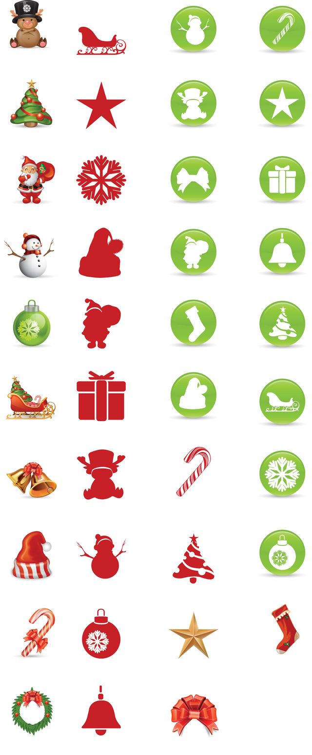 Cuatro packs de iconos gratuitos con motivos navideños