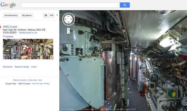 HMS Ocelot, Street View nos invita a ver el interior de un submarino