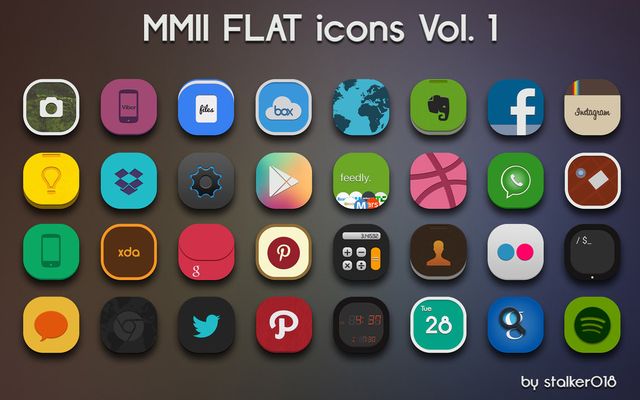 MMII FLAT icons, más de 50 bellos iconos de aplicaciones Android