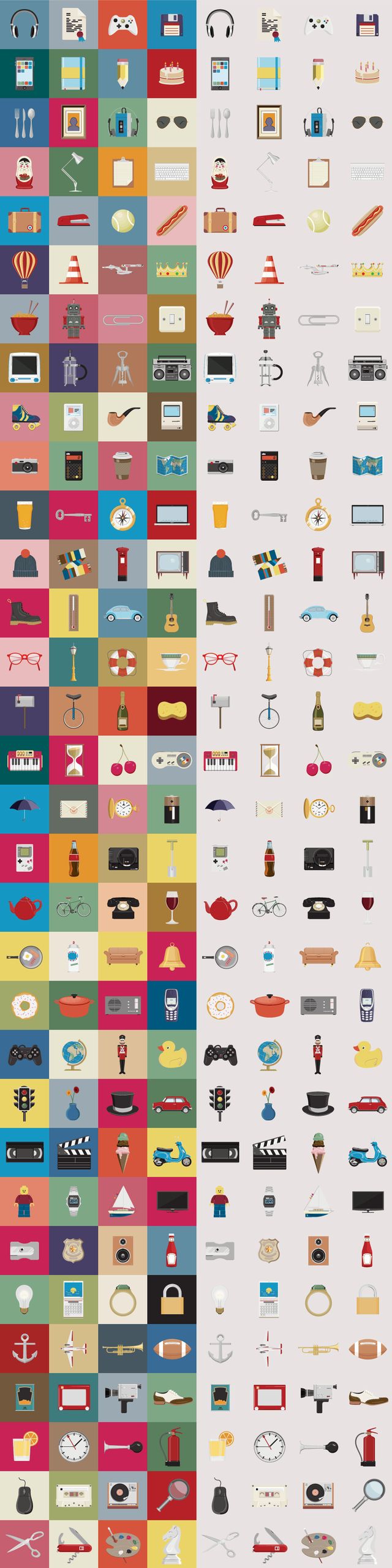 Nice Things, un exquisito pack con 128 iconos de uso libre
