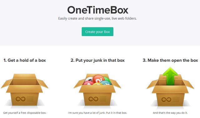 OneTimeBox, un 'Dropbox' temporal sin necesidad de registro