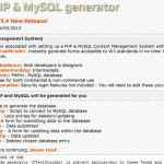 PHP & MySQL generator, crea bases de datos MySQL y genera los PHP