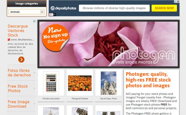 Photogen, impresionante colección de imágenes libres para descarga