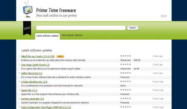 Prime Time Freeware, directorio de software freeware y shareware
