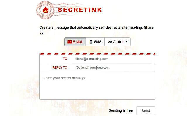 SecretInk, envía mensajes privados que se eliminan automáticamente