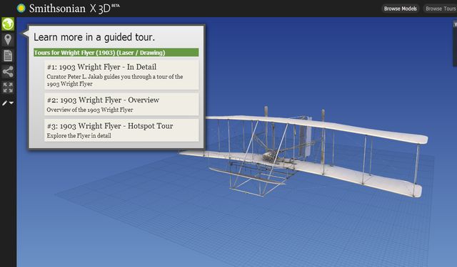 Visualiza en 3D algunas de las piezas más conocidas del Smithsonian