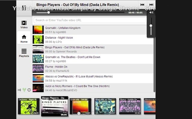 Streamus, extensión Chrome que usa YouTube como un reproductor musical