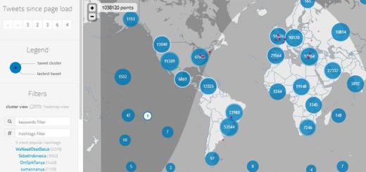 The one million tweet map, un millón de tweets a tiempo real geolocalizados