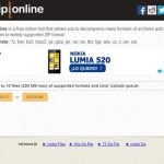 Unzip Online, utilidad web gratuita para descomprimir archivos