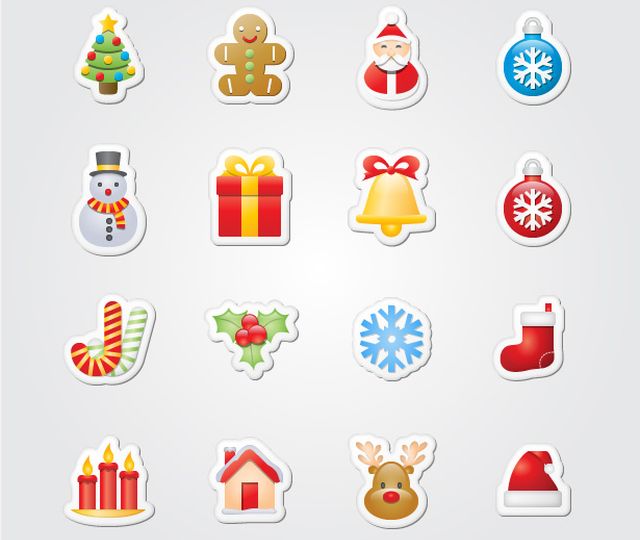 Cuatro packs de iconos gratuitos con motivos navideños