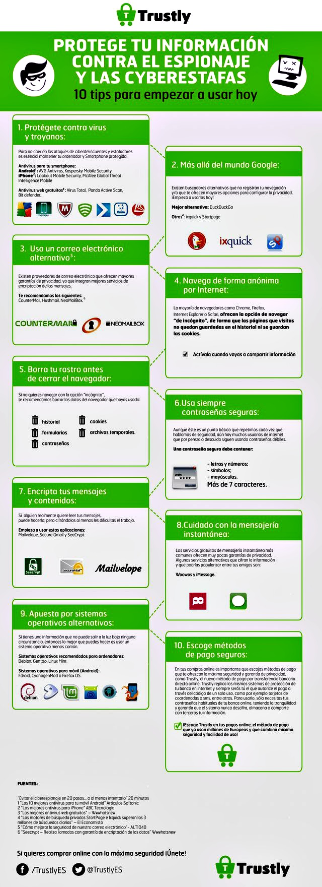10 tips para proteger tu información contra el espionaje en la red (infografía)