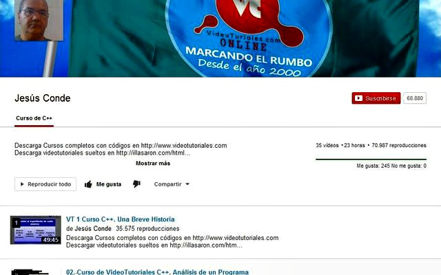 Curso para aprender a programar en C++ compuesto por 35 vídeos