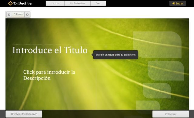 Dialective, utilidad web gratuita para crear presentaciones fácilmente