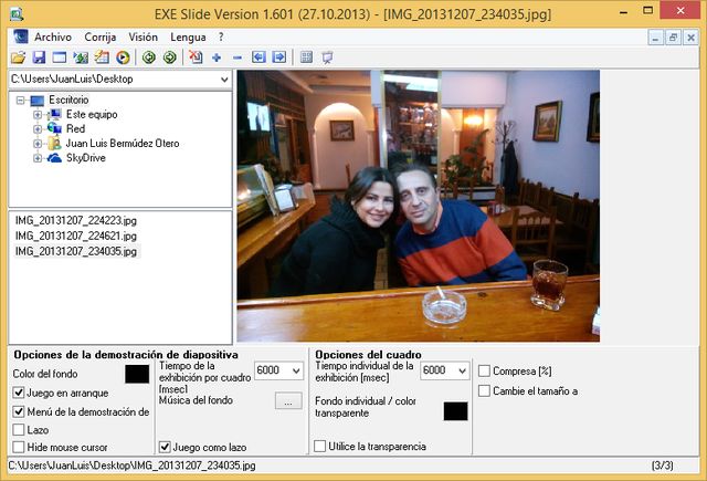 EXESlide, app Windows para crear fácilmente pases de diapositivas