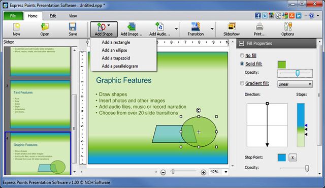 Express Points Presentation, software gratis para crear presentaciones