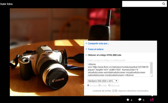 Flickr ya permite la inserción de fotos en webs y blogs