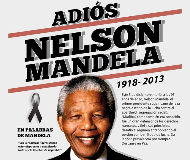 Adiós Nelson Mandela, infografía tributo a este histórico personaje
