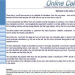 Online Calculators: pagina con calculadoras online, convertidores, etc