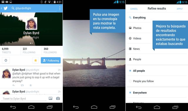 Actualización de Twitter, para Android e iOS, con fotos en los DM