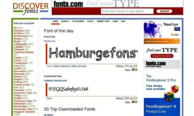 Discover Free Fonts, más de 13000 fuentes de texto gratis para descargar