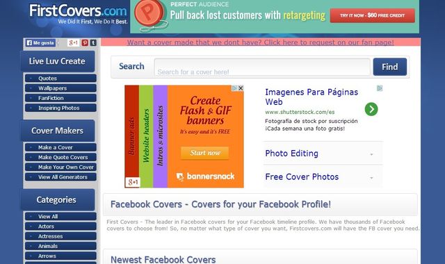 FirstCovers, página con miles de portadas para el perfil de Facebook
