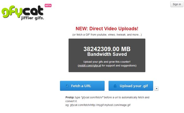 Gfycat, utilidad web que convierte gifs animados en vídeos HTML5