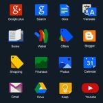 Colección de iconos PSD gratuitos de los productos Google