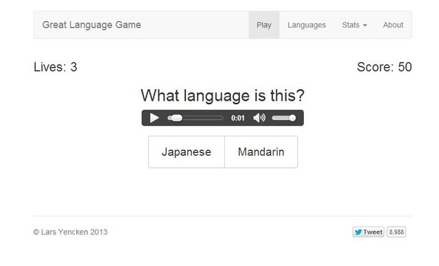 Great Language Game, un juego online para recocer idiomas