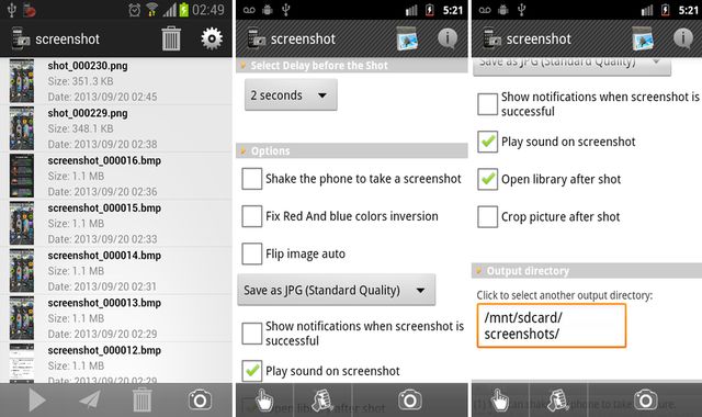 Screenshot, app Android para tomar screenshots sin ser root