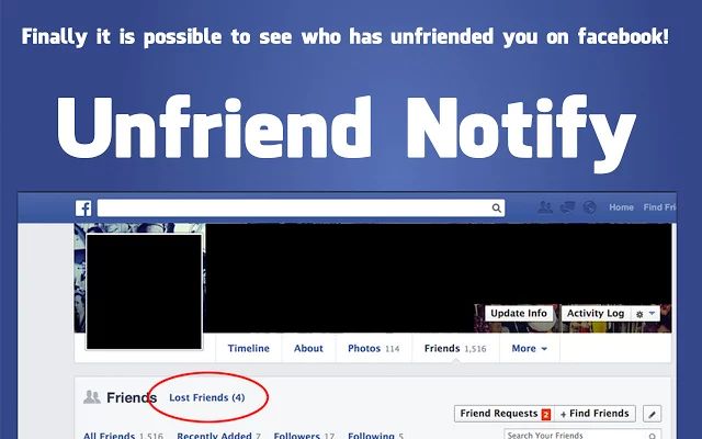 Unfriend Notify, descubre a los amigos de Facebook que dejaron de serlo