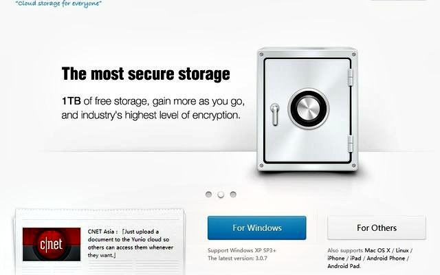 Yunio, 1 Tb de almacenamiento online gratis para tus archivos