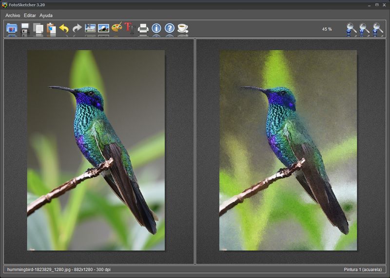 FotoSketcher: software gratis con 20 efectos artísticos para tus fotos
