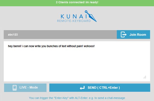 Kunai, escribe cómodamente en tu Android con el teclado del ordenador