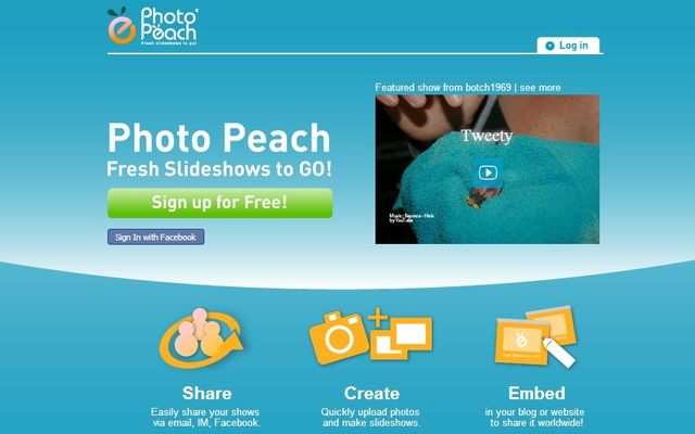 PhotoPeach, utilidad web para crear pases de diapositivas y compartirlos