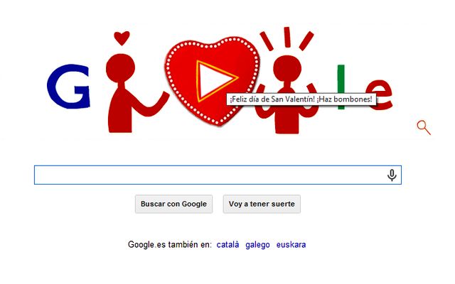 Google celebra San Valentín con un divertido doodle