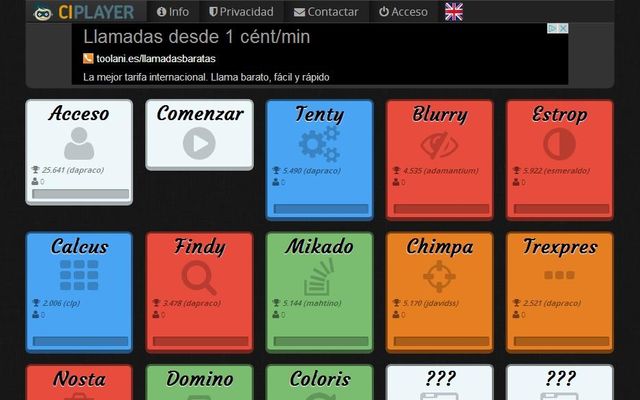 Ciplayer, juegos de inteligencia para competir y entrenar las neuronas