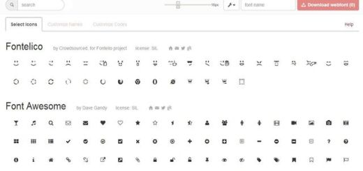 Fontello, una gran colección de icons font para usar en tus proyectos