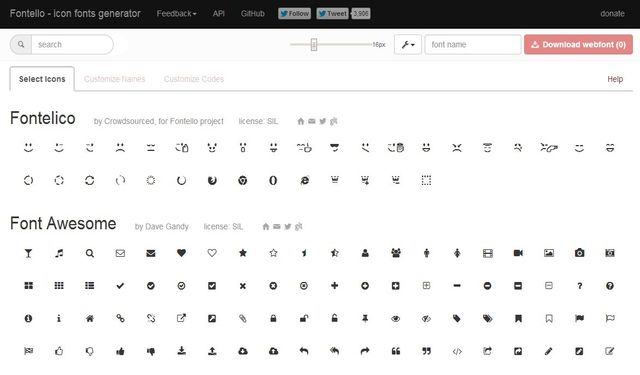 Fontello, una gran colección de icons font para usar en tus proyectos