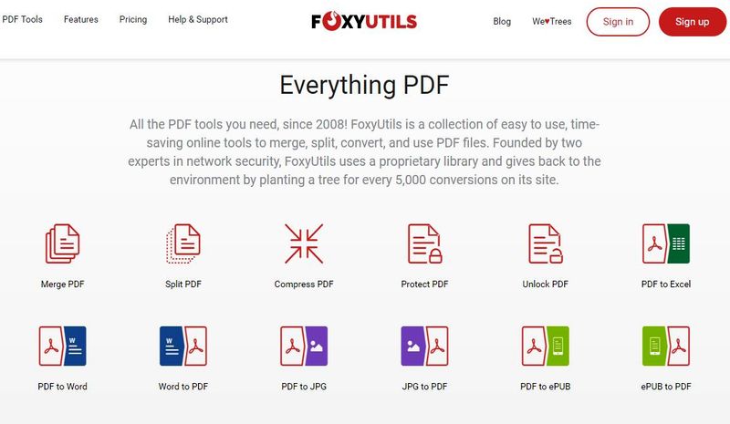 FoxyUtils: 12 utilidades web gratuitas para trabajar con documentos PDF