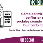 Presentación para aprender a optimizar los perfiles sociales para buscar empleo