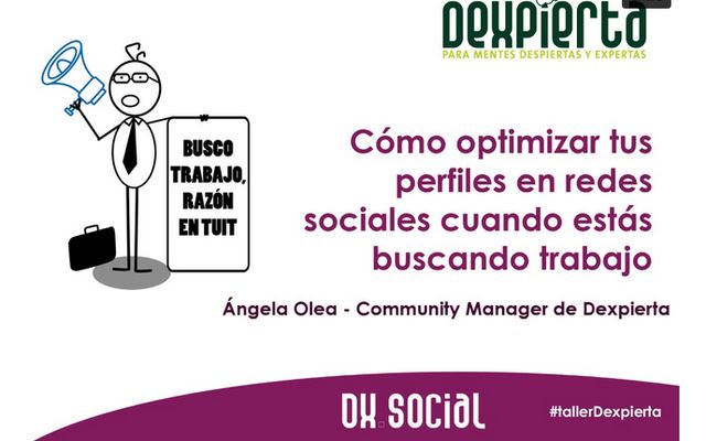 Presentación para aprender a optimizar los perfiles sociales para buscar empleo
