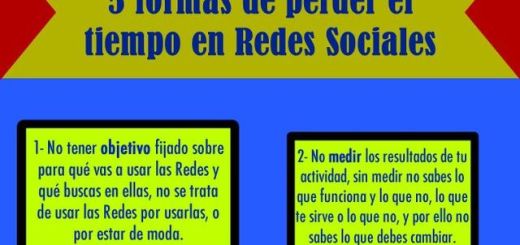 5 maneras de perder tiempo en las redes sociales, infografía en español