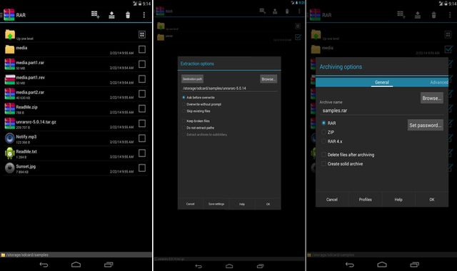 RAR for Android, llegó la app oficial de RARLAB para Android