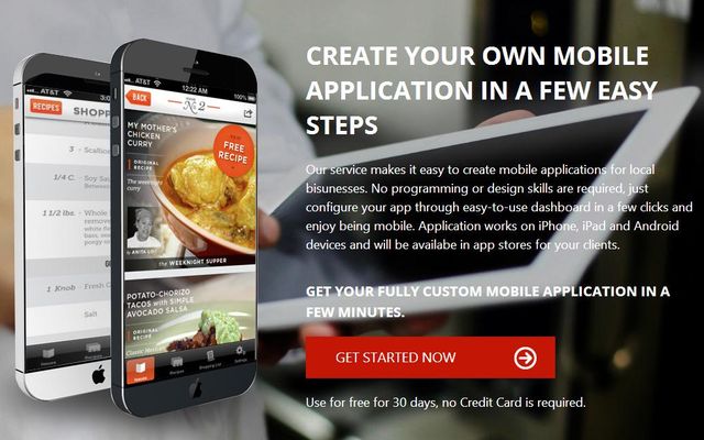 Appin5minutes, crea apps móviles para pequeños negocios sin programar
