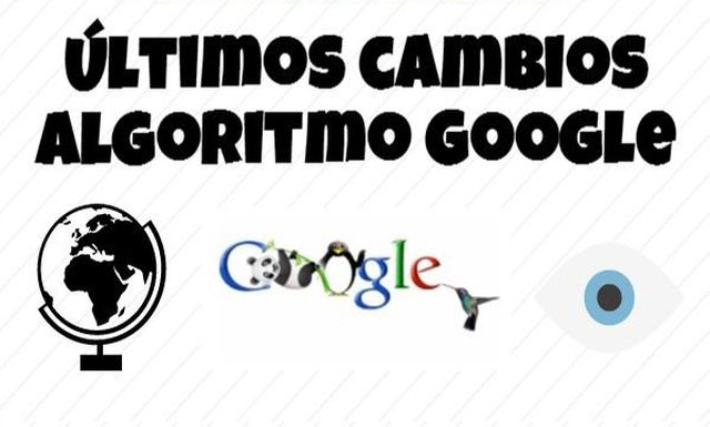 Infografía con los cambios del algoritmo de Google en los últimos años