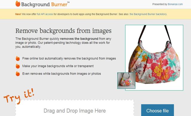 Background Burner, quita el fondo a tus fotos con esta utilidad web