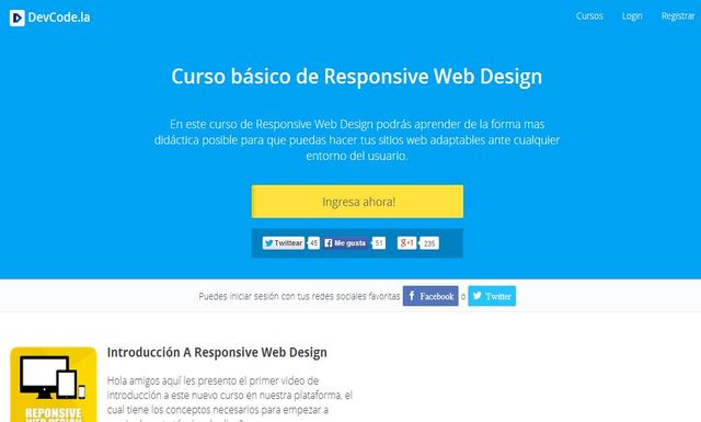 Sigue gratis este curso básico de diseño web responsivo