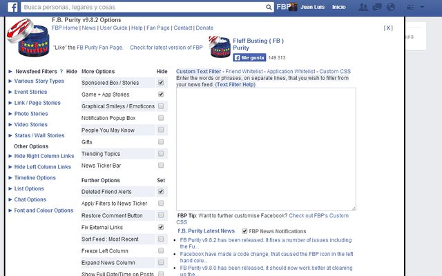 FB Purity, limpia tu Facebook de elementos superfluos
